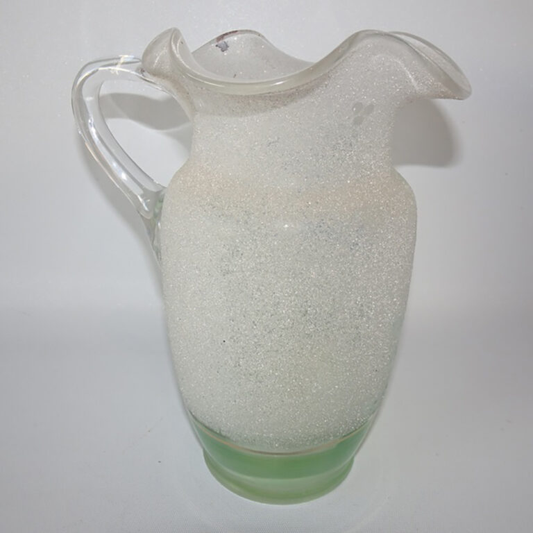 Victorian hand-blown glass pitcher