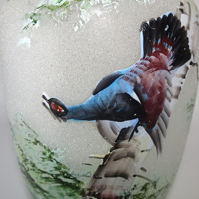 Victorian hand-blown glass pitcher