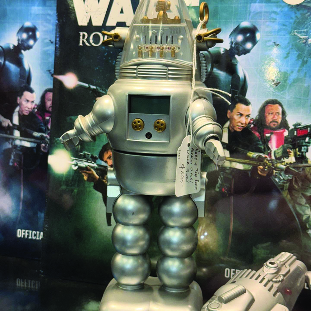 Robbie the Robot alarm clock with lazer guns