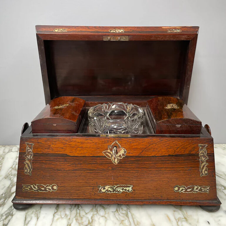 William IV rosewood tea caddy