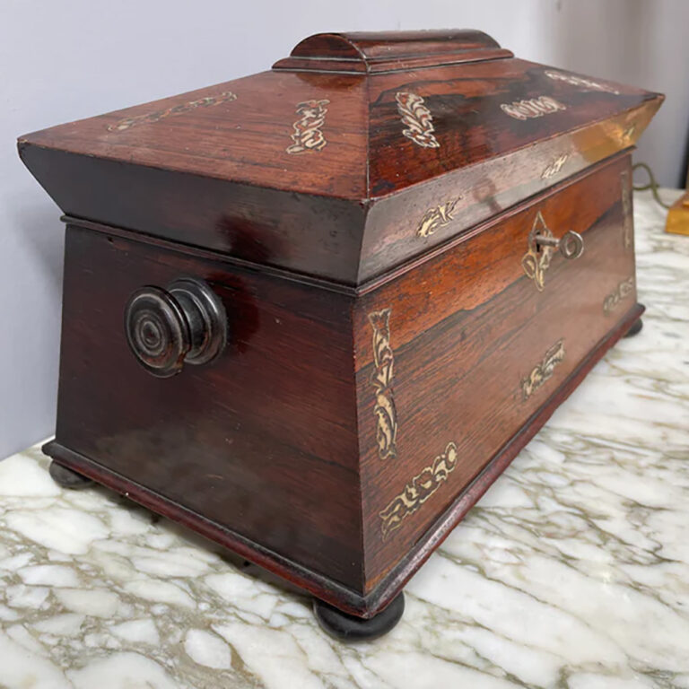 William IV rosewood tea caddy