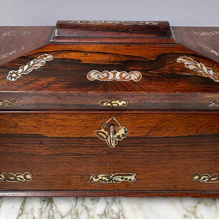 William IV rosewood tea caddy