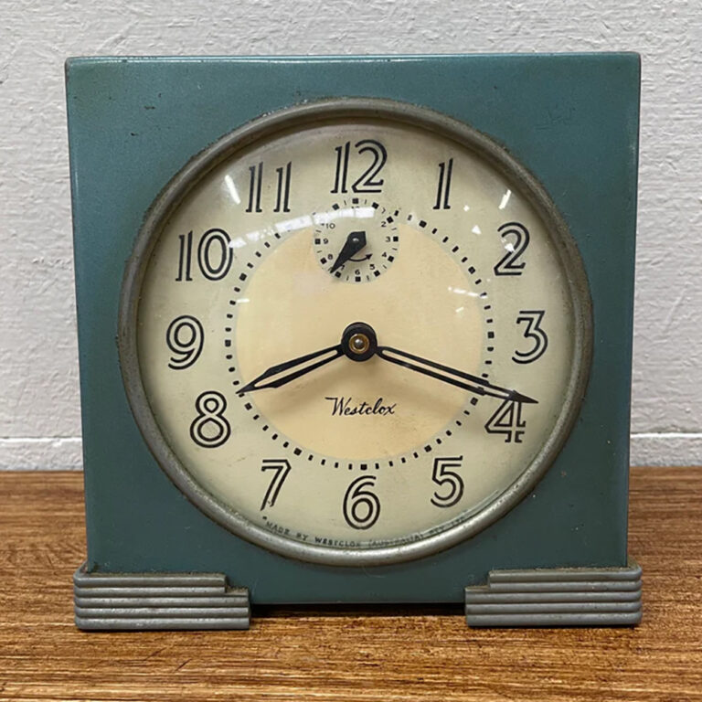 Art Deco style Westclox desk clock