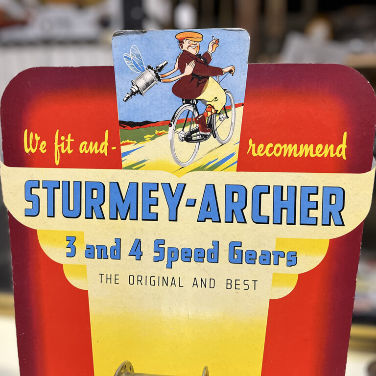 Vintage cardboard counter display card