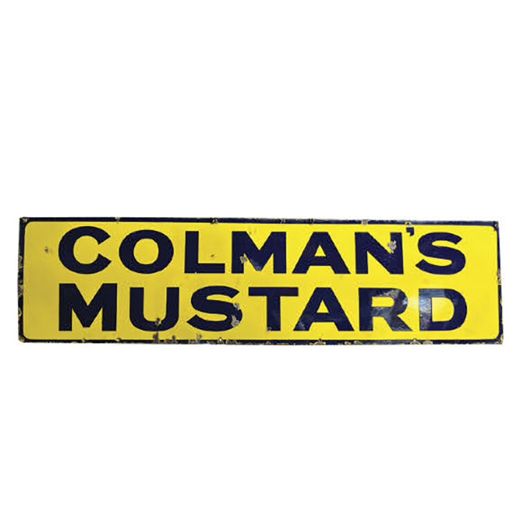 colmans mustard enamel sign