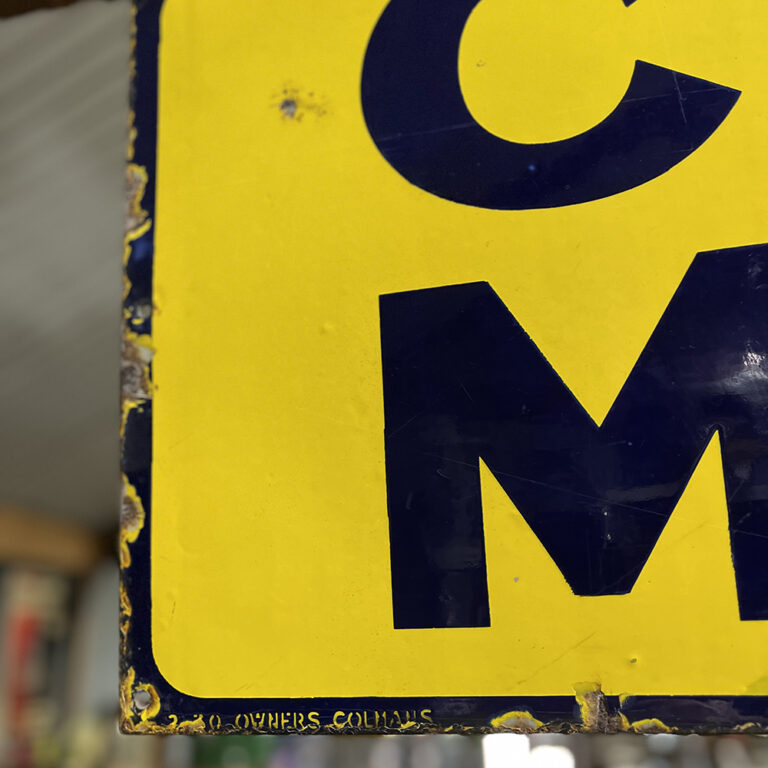 colmans mustard enamel sign