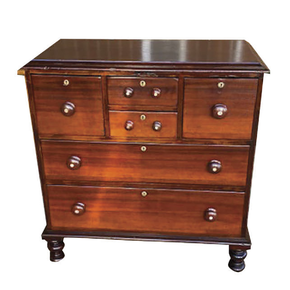 Victorian cedar 6 drawer chest