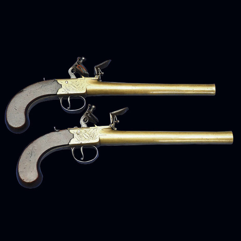Pair of impressive flintlock pistols c.1780