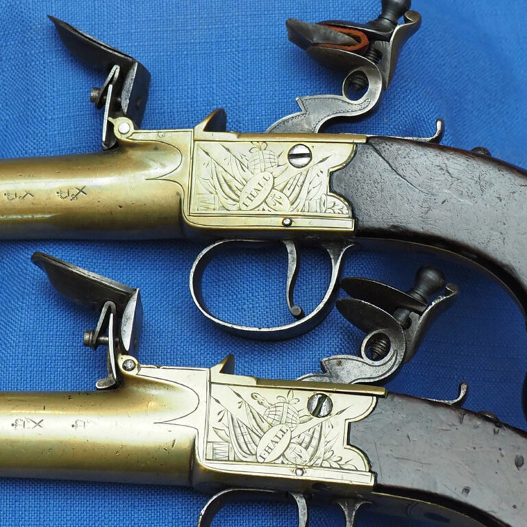 Pair of impressive flintlock pistols c.1780
