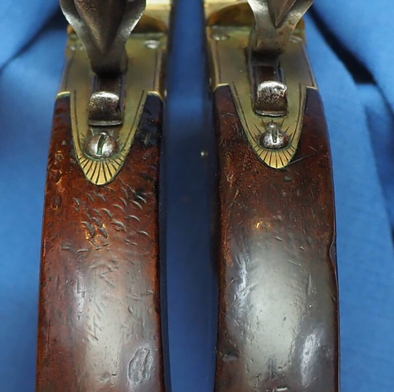 Pair of impressive flintlock pistols c.1780