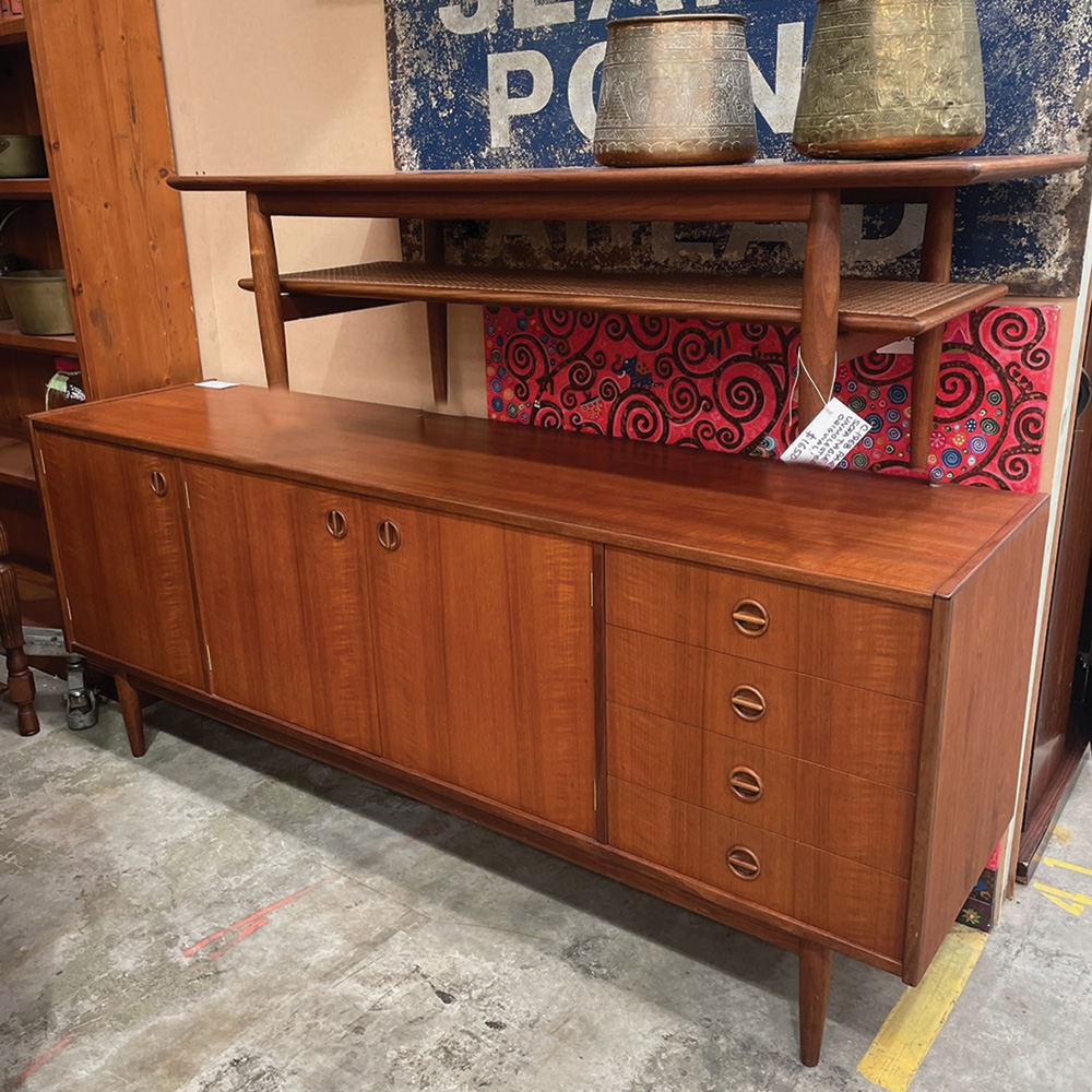 Teak veneer Parker sideboard