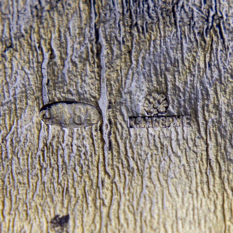 Faberge cigarette case with turquoise cabochon