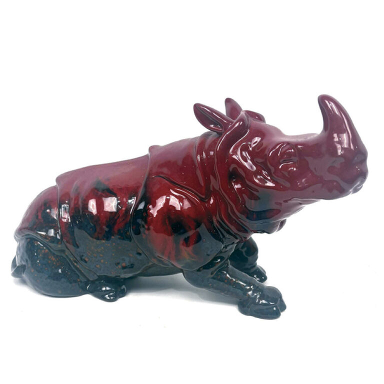 Royal Doulton flambe rhinoceros