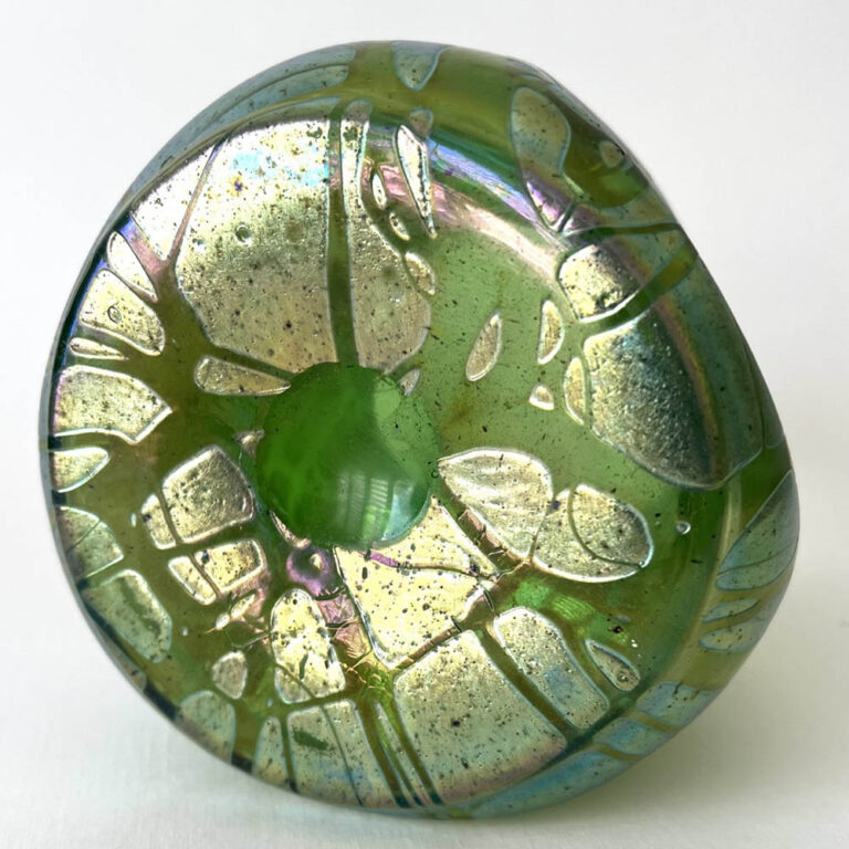 Art Nouveau iridescent glass vase