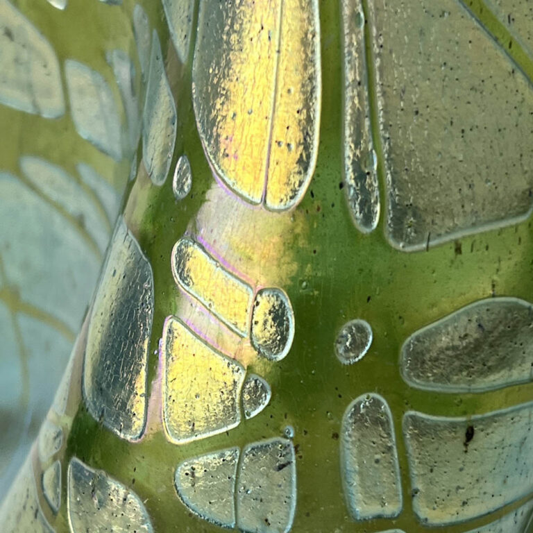 Art Nouveau iridescent glass vase