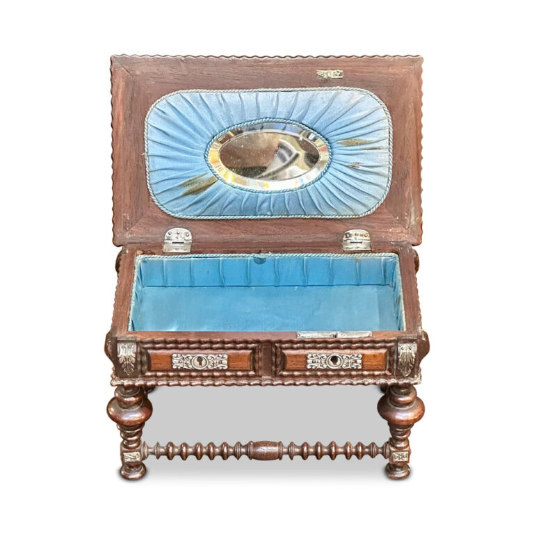 European jewellery box with silver mounts