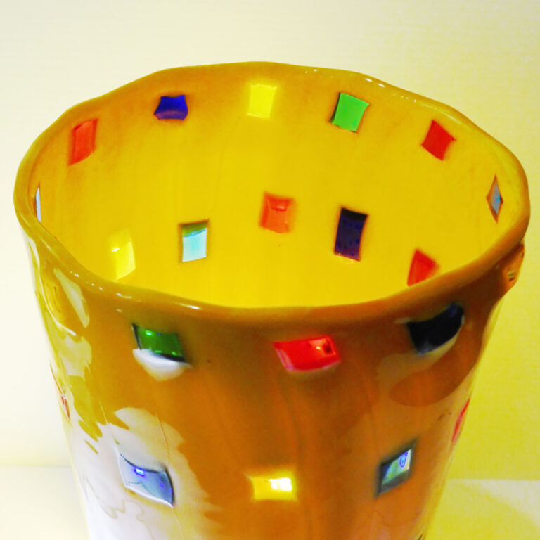 Italian glass vase by Fratelli Toso