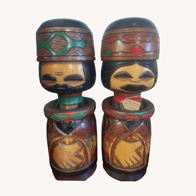 Vintage Japanese Ainu Kokeshi dolls