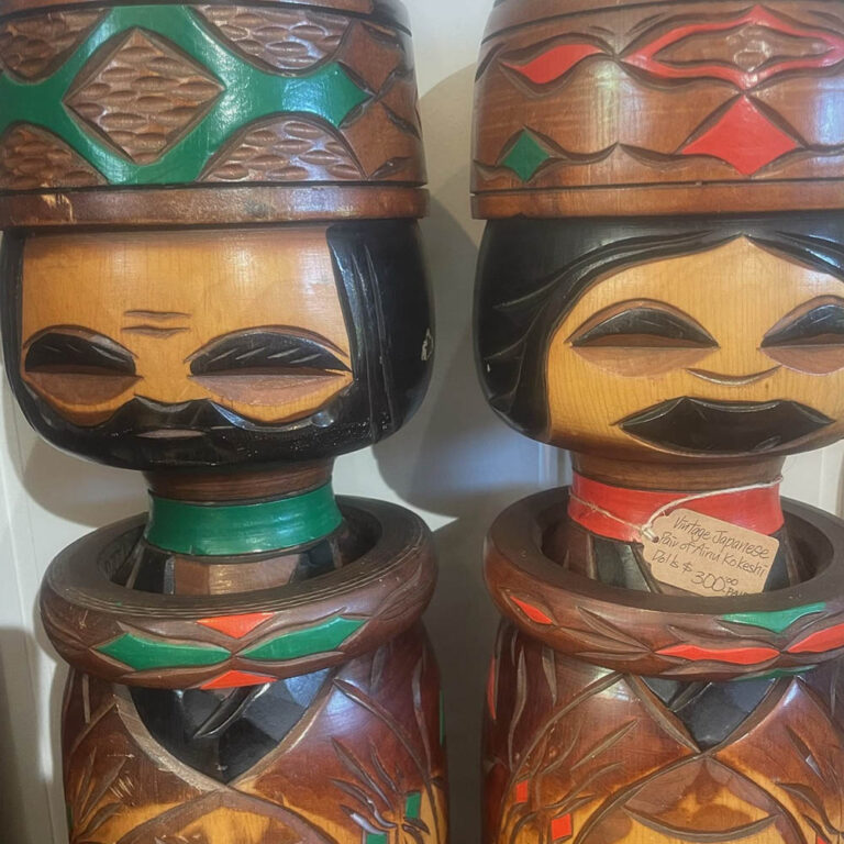 Vintage Japanese Ainu Kokeshi dolls