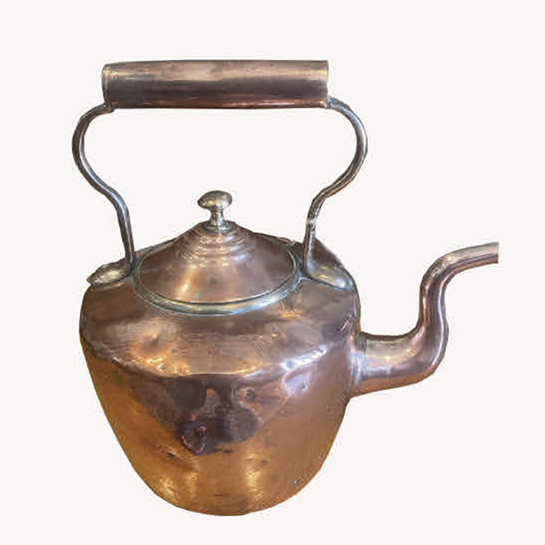 Antique copper kettle
