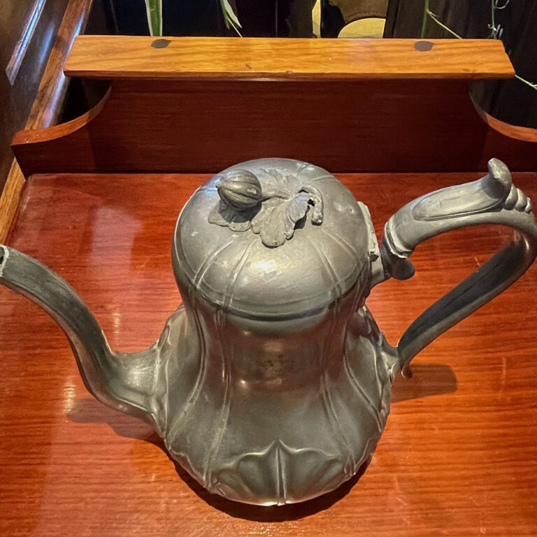 19th century pewter coffee pot