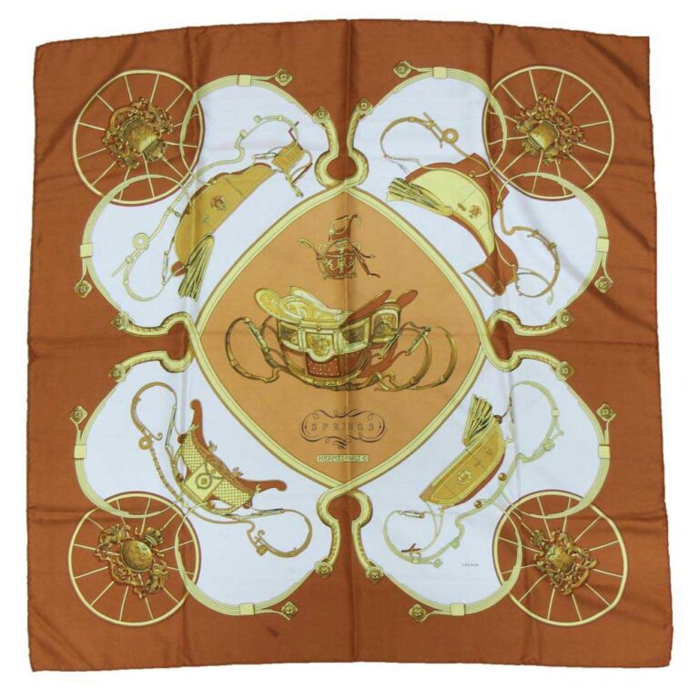 Hermes: Spring (1974) by Iconic Designer Philippe Ledoux, 100% Silk