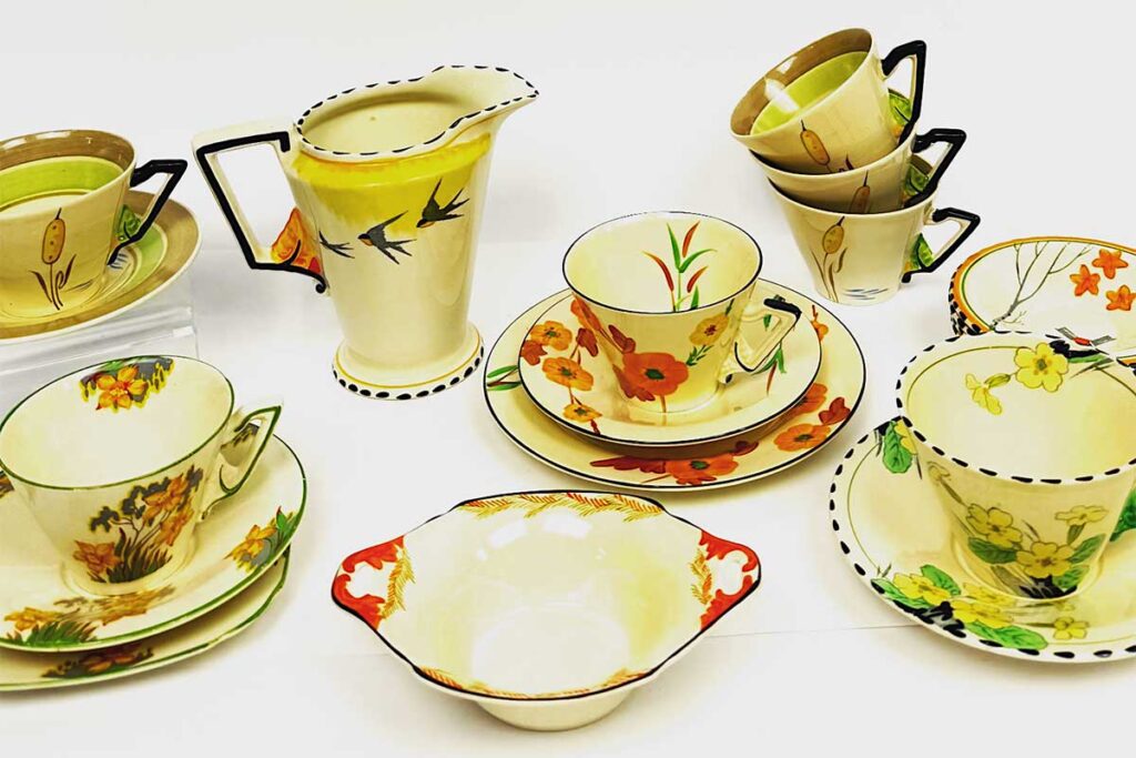 Large Collectors Lot of Art Deco Burleigh Ware Zenith Tea Ware, c.1930
