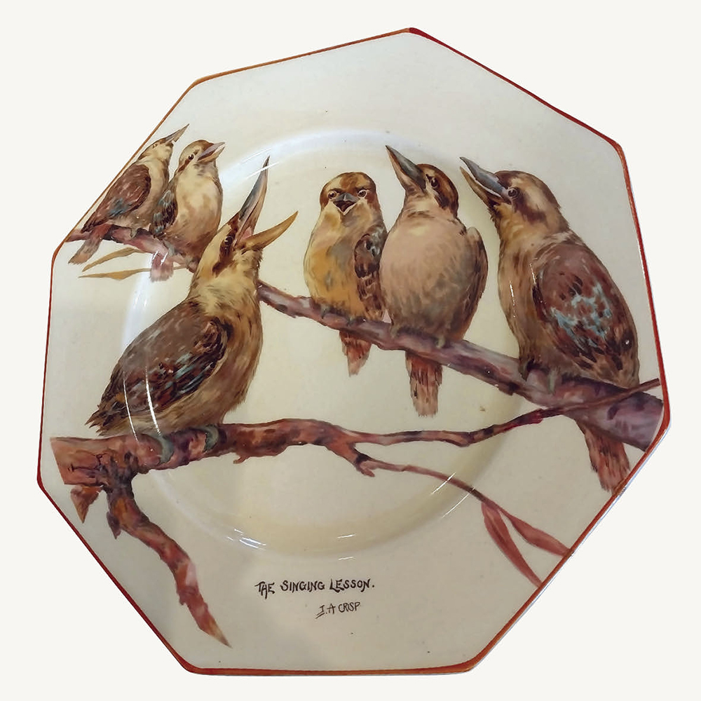 ja crisp kookaburra plate