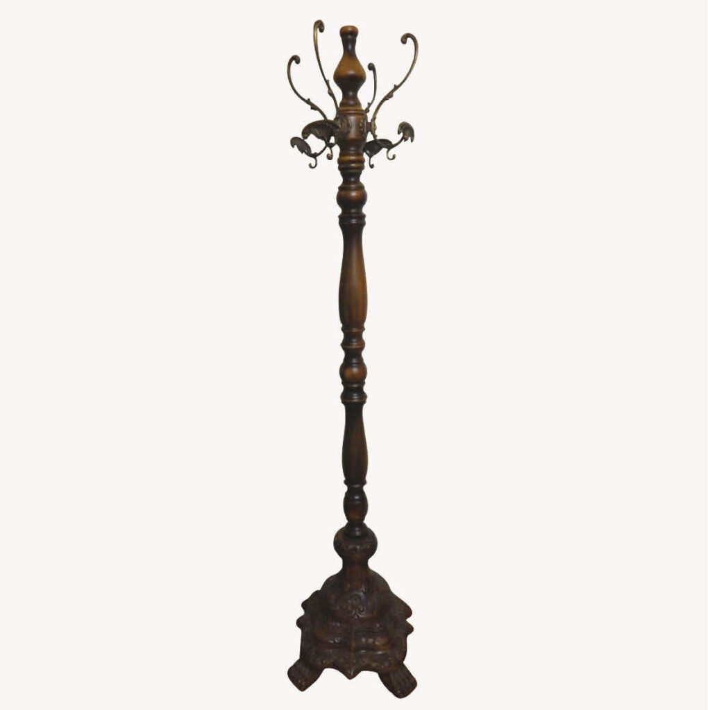 Ornately carved and heavy hat stand
