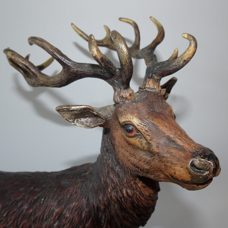 Austrian cold painted bronze stag