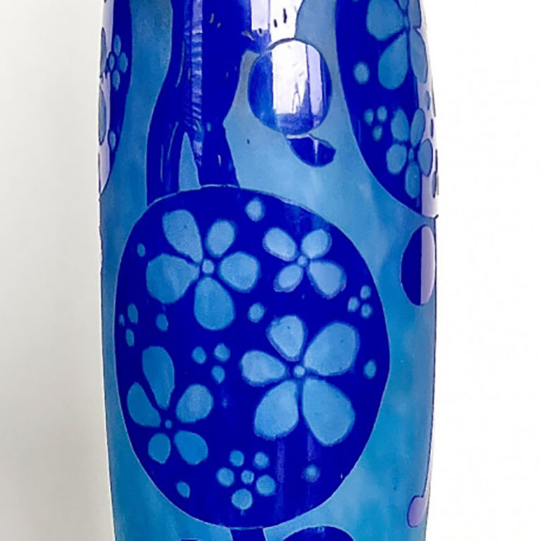 Art Deco vase 'Azurettes' by Le Verre Francais
