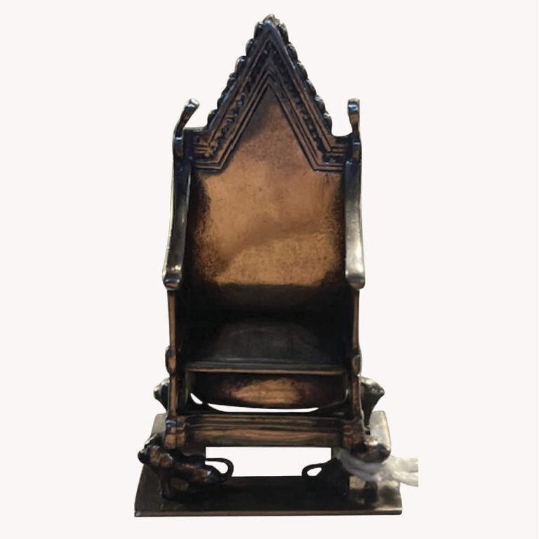Sterling silver miniature throne, Birmingham 1901