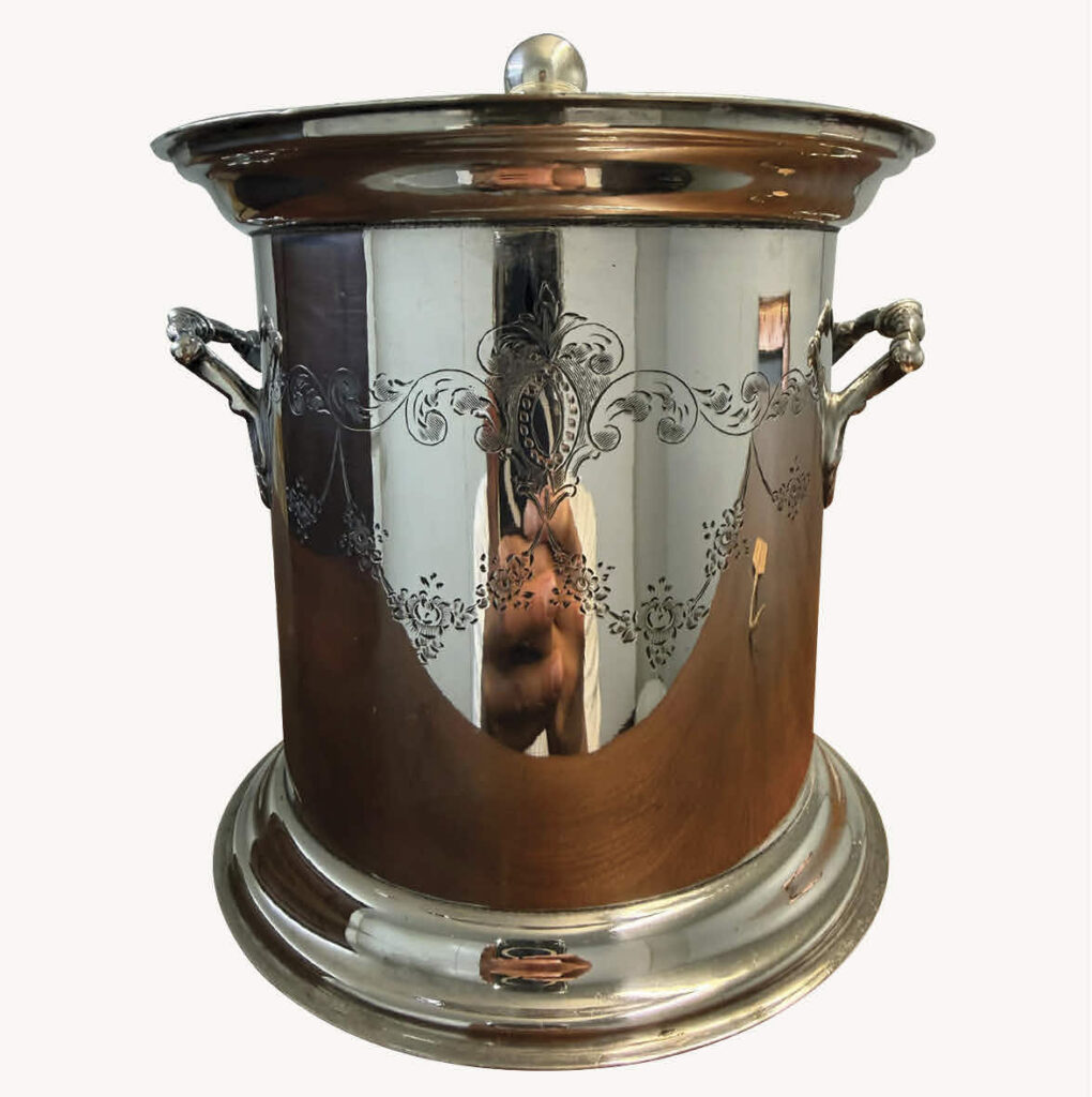 Silver plated biscuit barrel