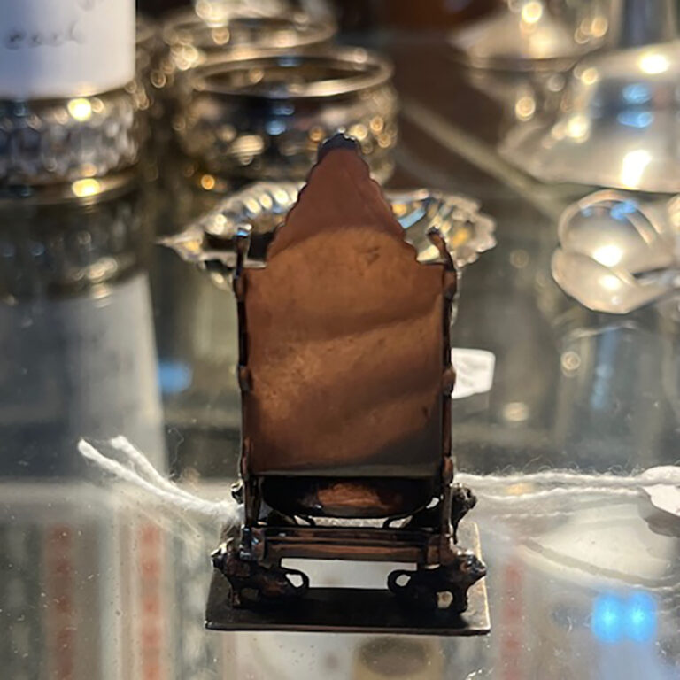 Sterling silver miniature throne, Birmingham 1901