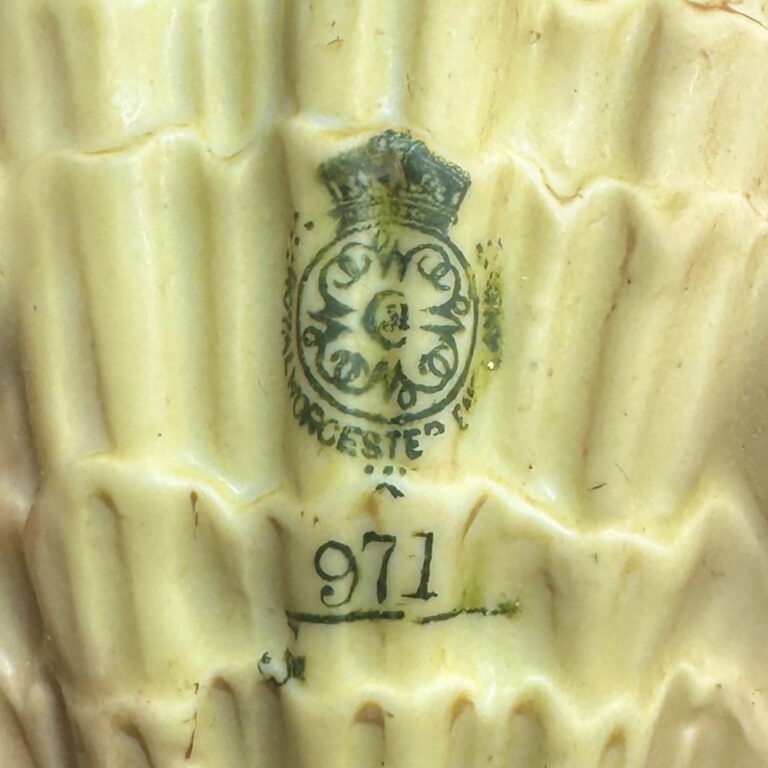 Royal Worcester blush ware shell dish