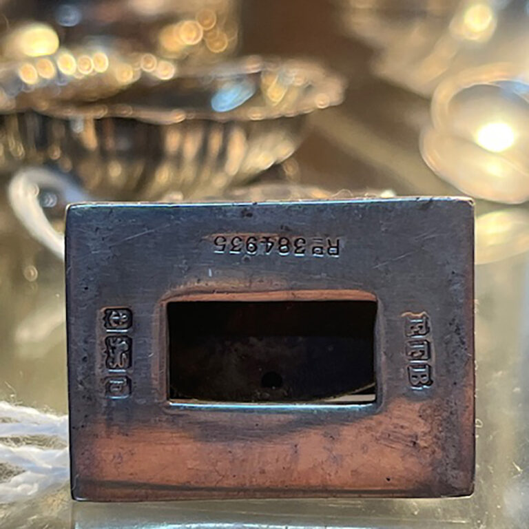 Sterling silver miniature throne, Birmingham 1901