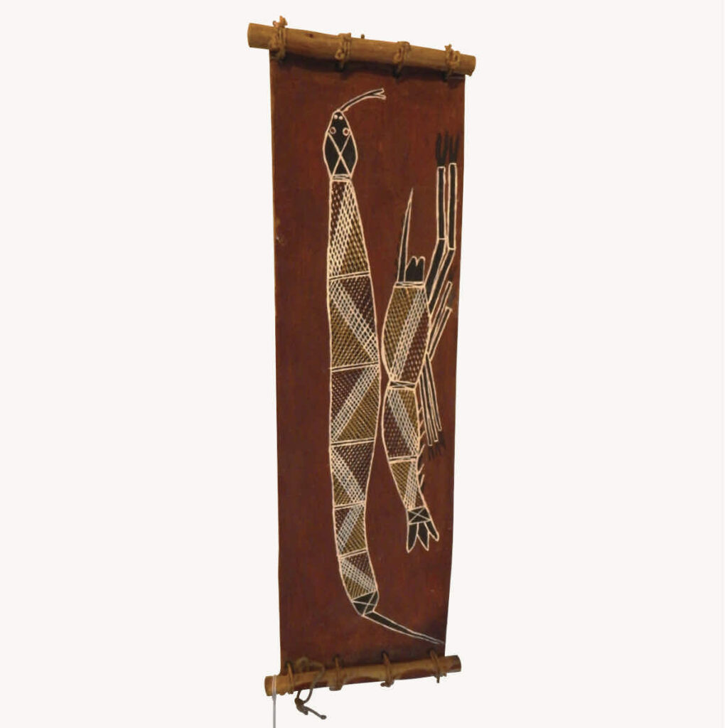 Indigenous painting on bark