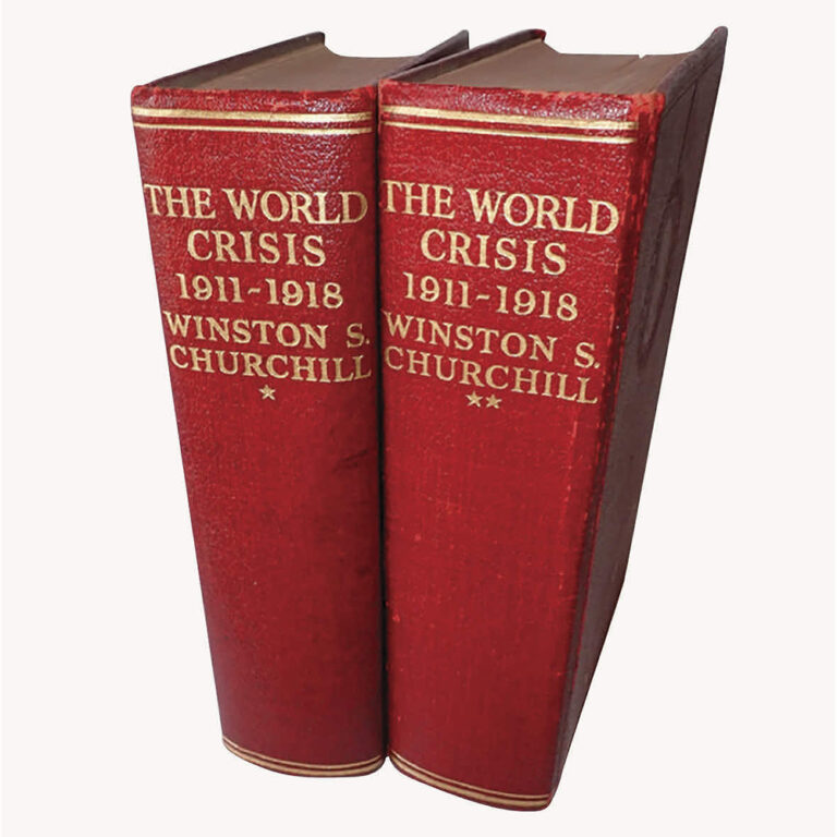 two volume Collector’s Edition of The World Crisis by Winston S. Churchill