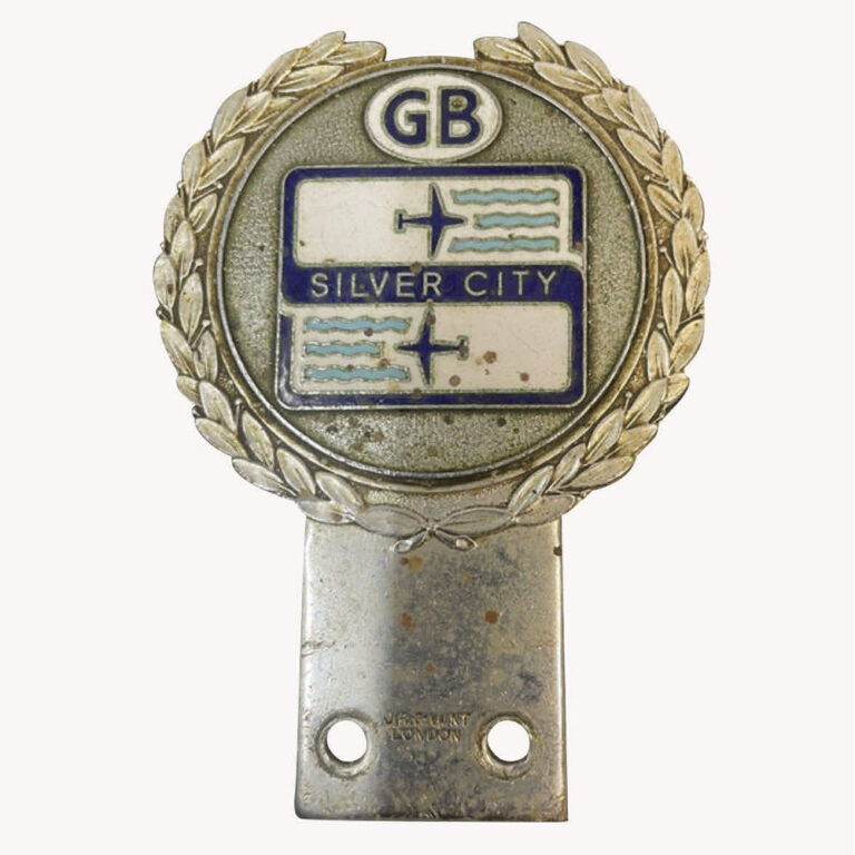 Silver City advertising car badge
