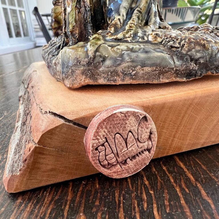 Australian contemporary pottery figure by Mal Gotjes