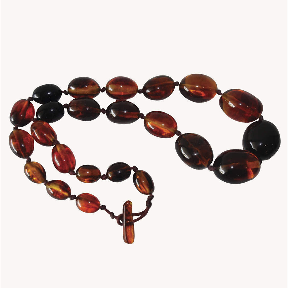 vintage cognac amber necklace