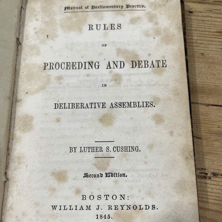 Parliamentary Manual by Luther Stearns Cushing