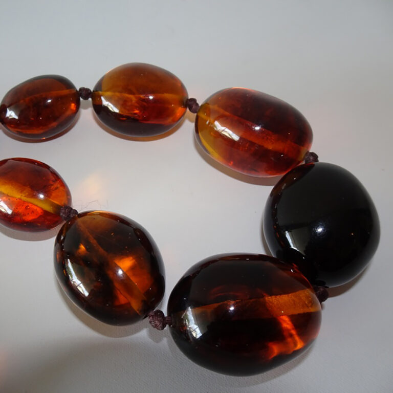 vintage cognac amber necklace