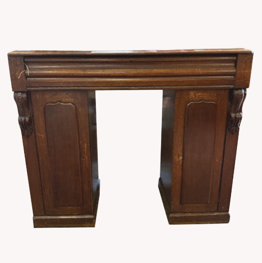 Australian colonial cedar twin pedestal desk