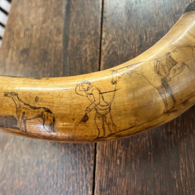 Rare pair of bullock horns of Australian origin c.1850