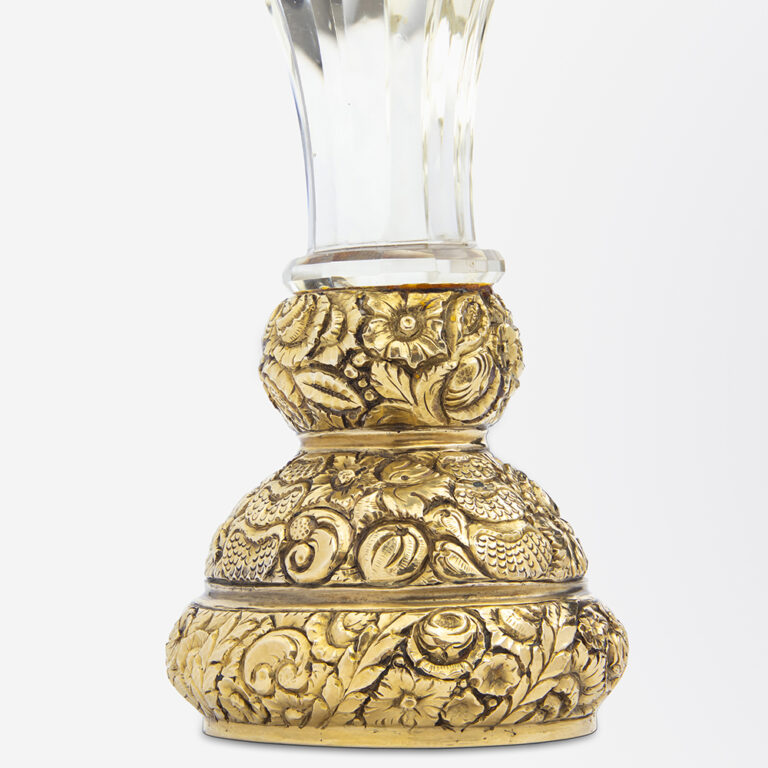 Regency desk seal in gold, amethyst and citrine