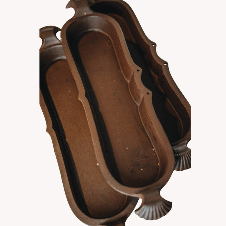 Vintage French cast iron fish roasters