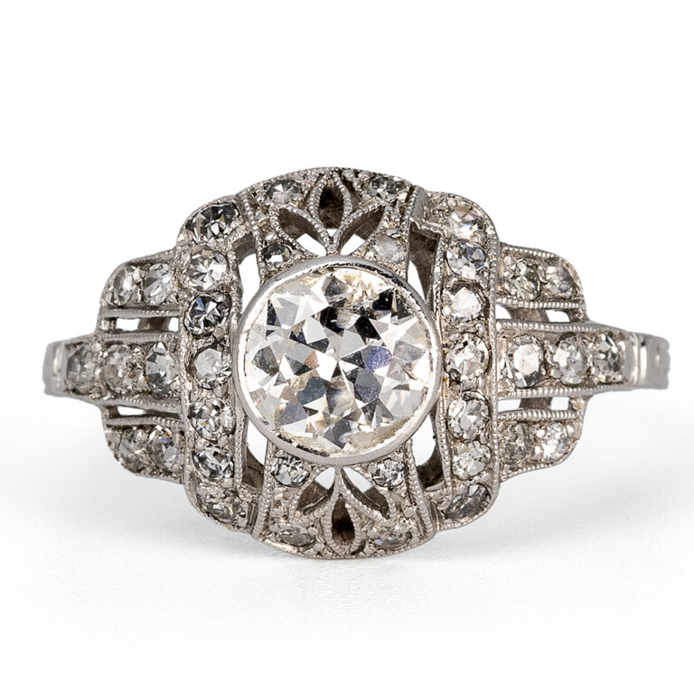 Platinum and diamond Art Deco ring