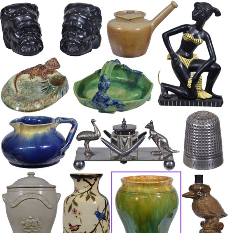 Pottery and Australiana at Winter Warmer Auction by Nick Rowland Lots 609 - 826