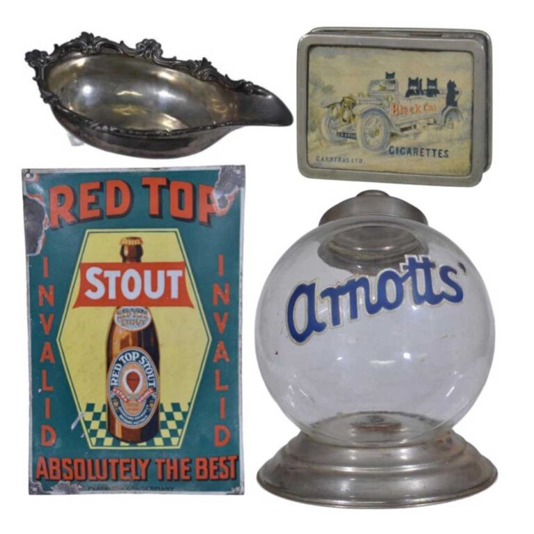 Nick Rowland Auction 51. Lot 92 Invalid Feeder Sterling silver Lot 101 Advertising Vesta Case Black Cat Cigarettes Lot 06 Collectibles Arnott Biscuit Barrel